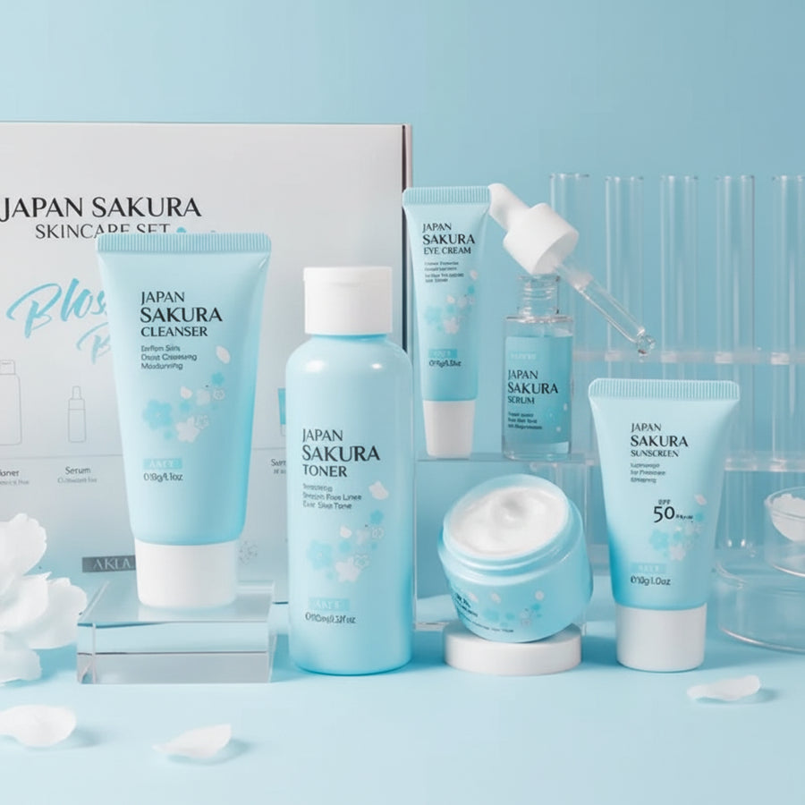 Sakura Japanese Skincare Set | مجموعة ساكورا اليابانية للعناية