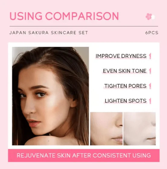 Sakura Japanese Skincare Set | مجموعة ساكورا اليابانية للعناية